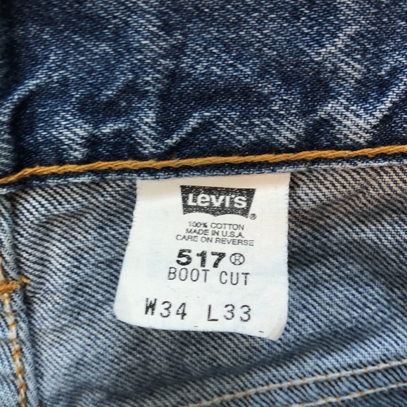 Vintage Levi's 517 Bootcut Made in USA Well Worn 34x33 - Picture 12 of 14